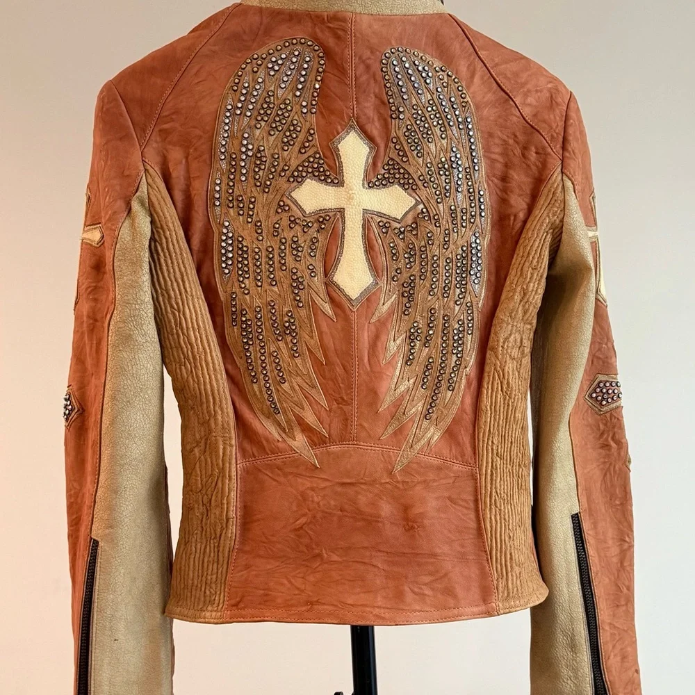 Corral stingray and lamb skin Leather Jacket rare masterpiece - Picture 4 of 16